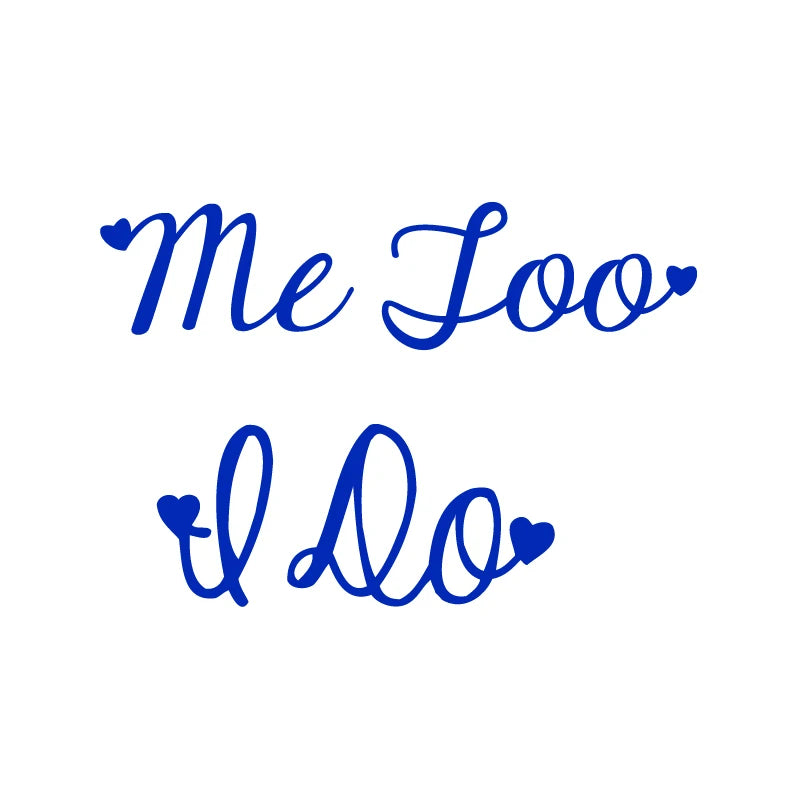I Do Me Too Wedding Shoe Decal , Cute Vinyl Creative Novelty Shoe Stickers for Wedding Accessories
