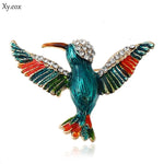 Colorful Glaze Flying Birdie Woodpecker Metal Bird Brooch Pins Dress  Pin