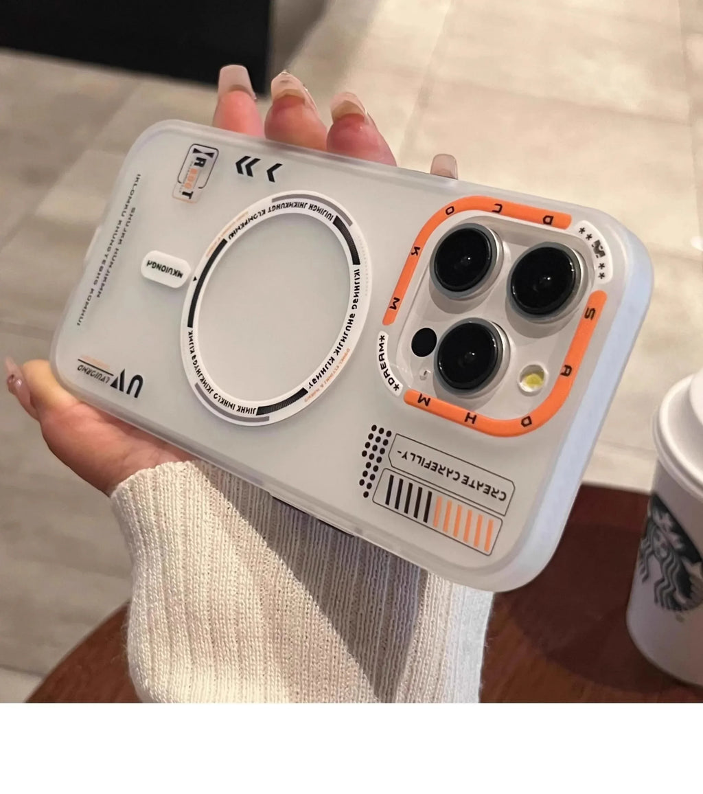 Luxury Magnetic Clear Phone Case for iPhone 17 Pro Max 16 12 13 14 15 Magsafe Wireless Charge Frosted Protector Macsafe Cover