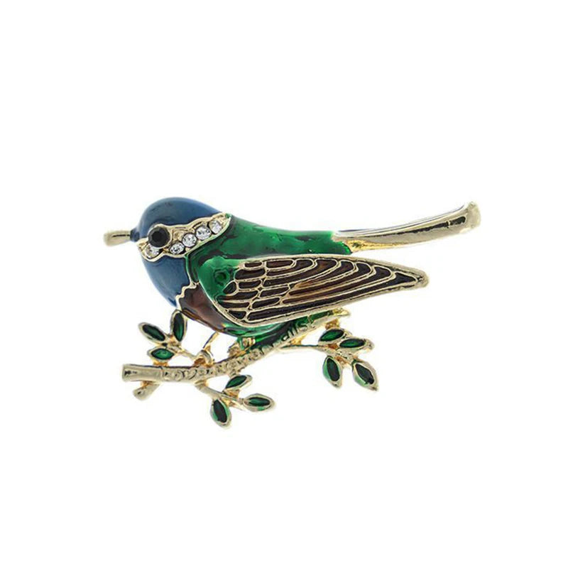 Multiple Colors Bird Brooch for Women For Coat Sweater Dress Suits Bags Magpie Birds Chic Rhinestone Jewelry Fashion Accessories