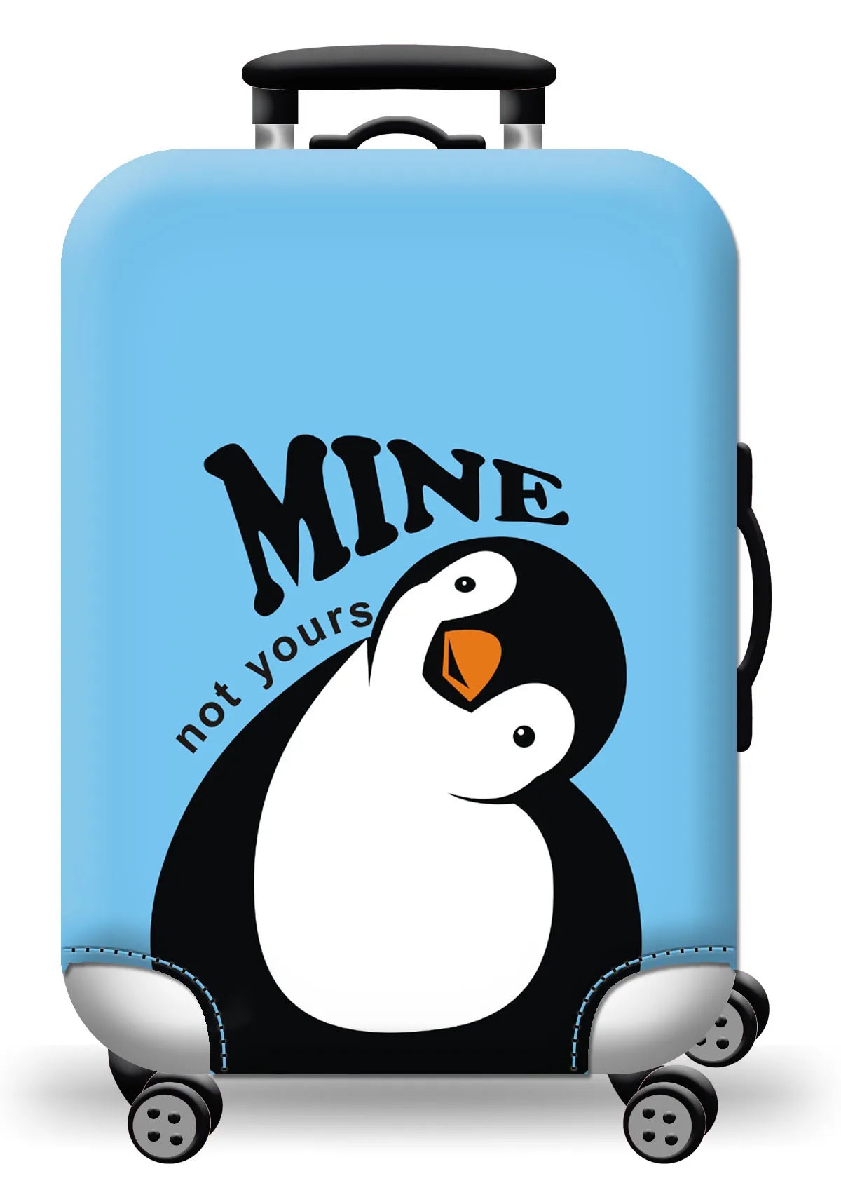 Thick Elastic World Map Luggage Cover