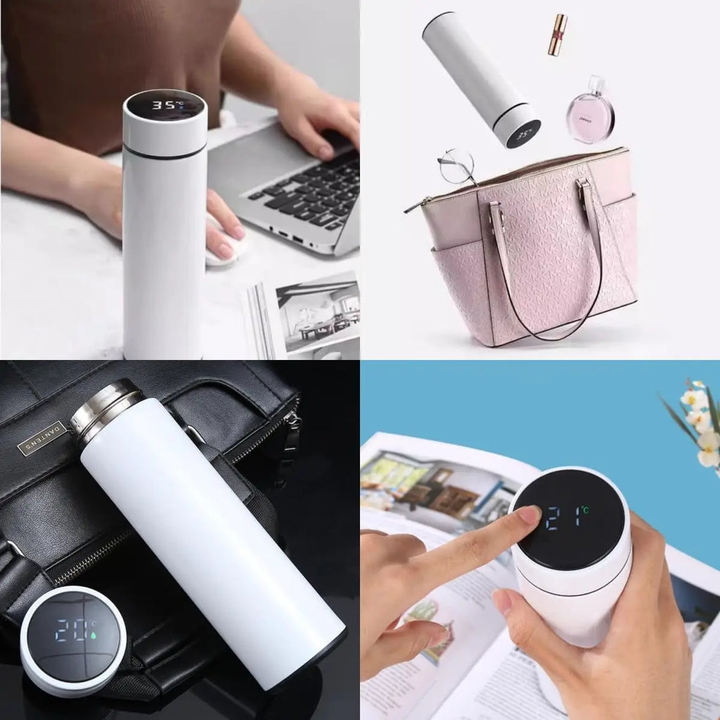 Stainless Steel Vacuum Insulated Bottle – 500ML Temperature Display
