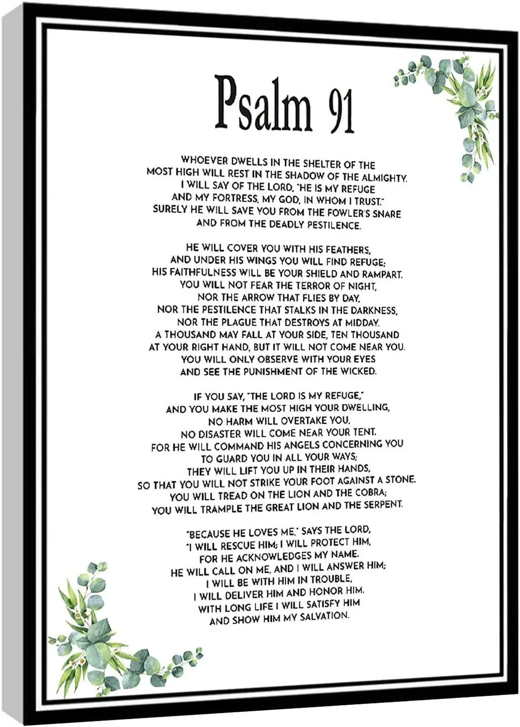 Christian Psalm Bible Verse Wall Art Print