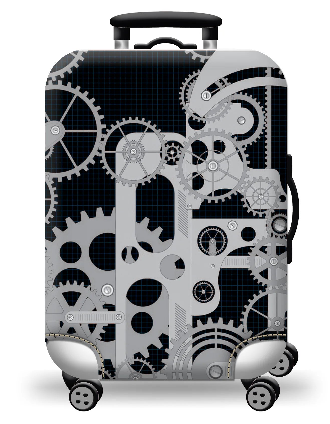 Thick Elastic World Map Luggage Cover