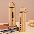 500ml Borosilicate Glass Water Bottle with Bamboo Sleeve