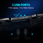 Laptop Cooling Pad with 5 Quiet Fans