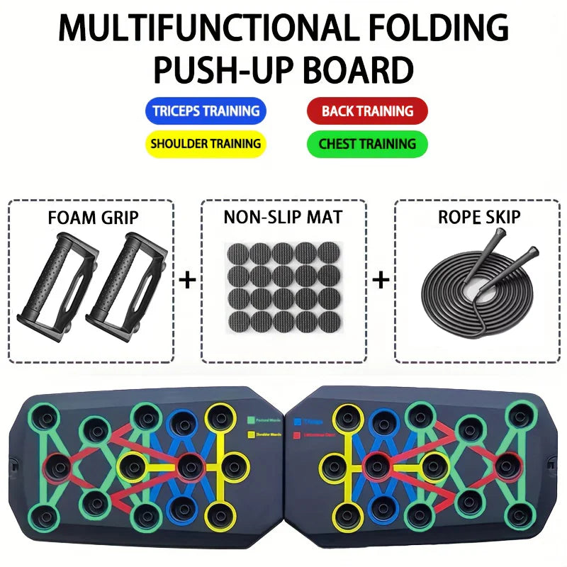 Multifunctional Color-Coded Push-Up Board Set