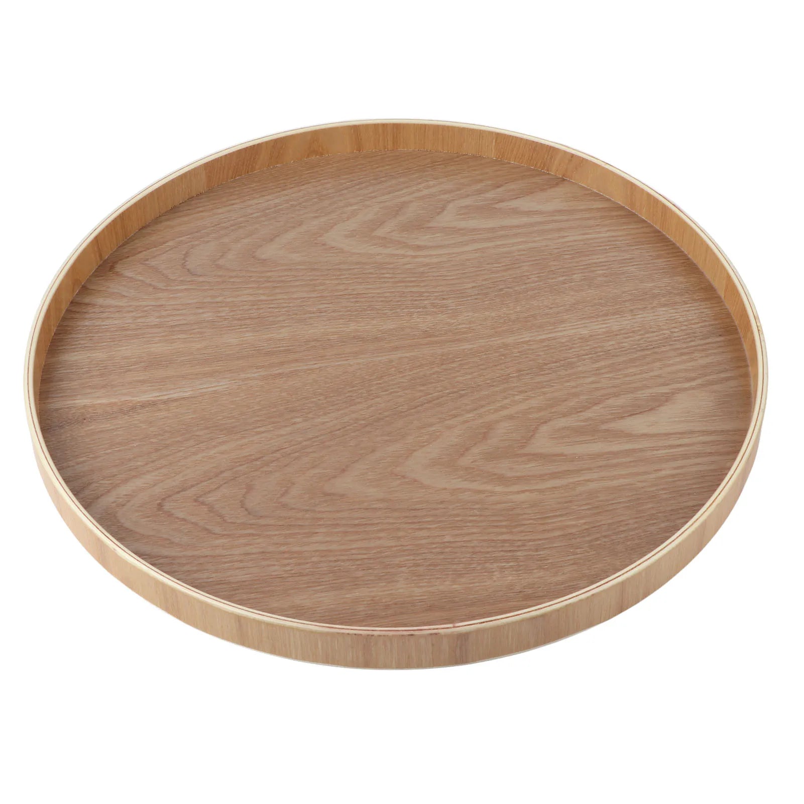 Round Solid Wood Food & Tea Serving Tray