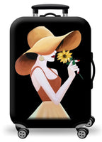 Thick Elastic World Map Luggage Cover