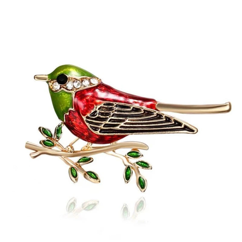 Multiple Colors Bird Brooch for Women For Coat Sweater Dress Suits Bags Magpie Birds Chic Rhinestone Jewelry Fashion Accessories