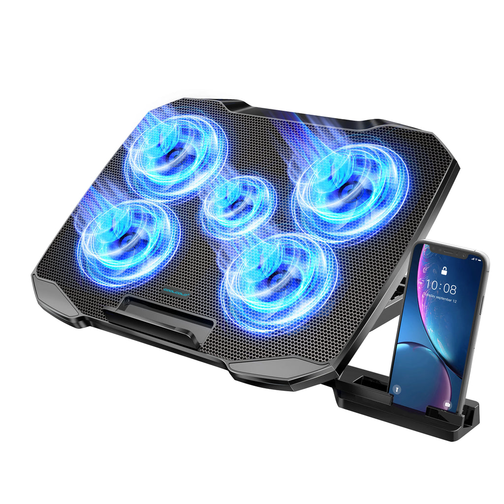 Laptop Cooling Pad with 5 Quiet Fans