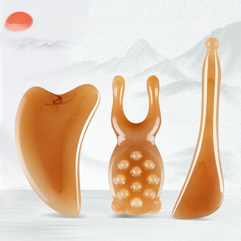 Face Lifting Guasha Resin Scraping Massage Tool