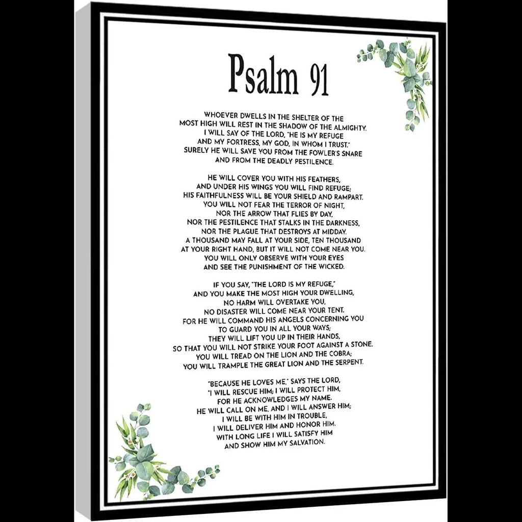 Christian Psalm Bible Verse Wall Art Print