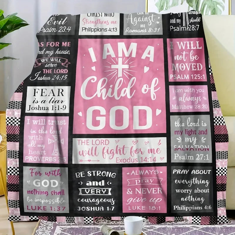 I Am a Child of God” Inspirational Blanket