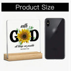 “With God All Things Are Possible” Sunflower Desk & Home Decor