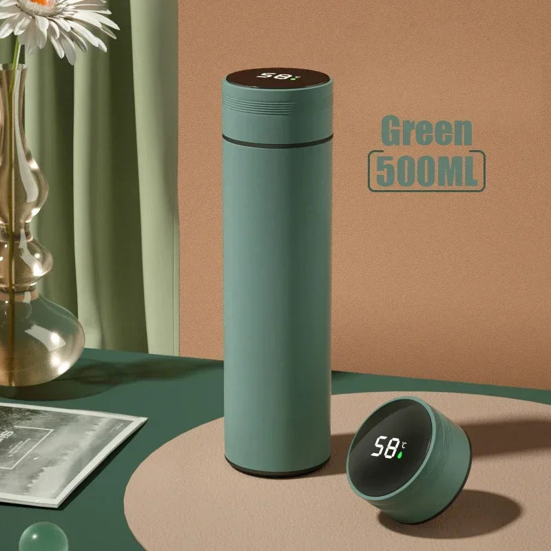 Stainless Steel Vacuum Insulated Bottle – 500ML Temperature Display