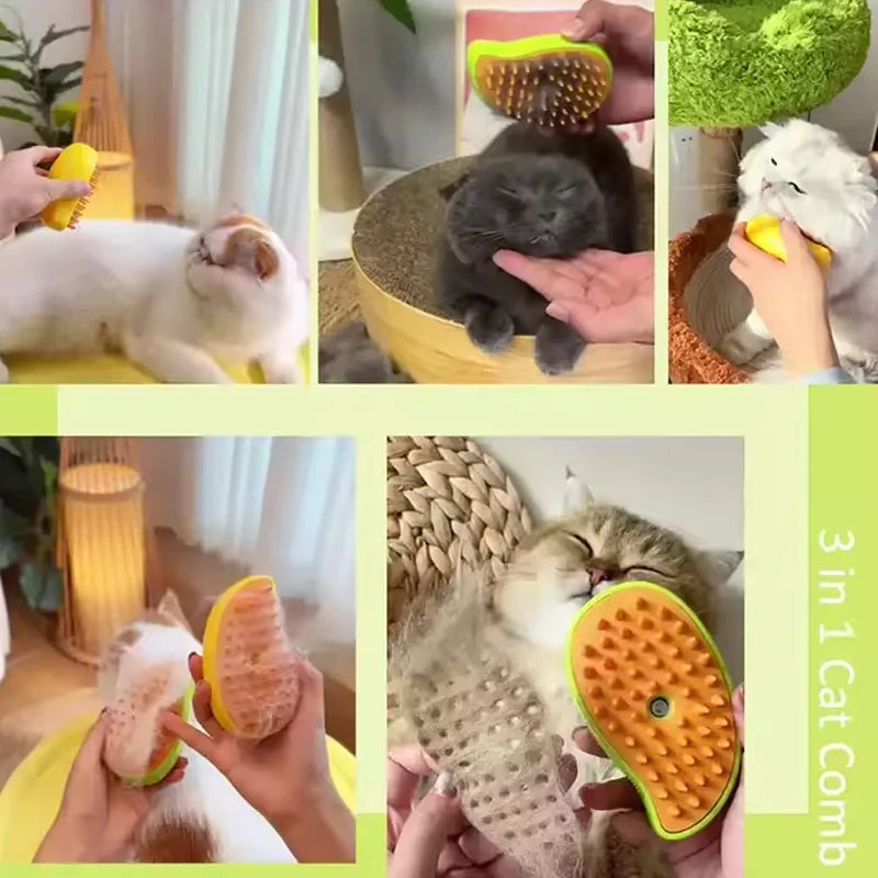 3-in-1 Electric Pet Grooming Brush