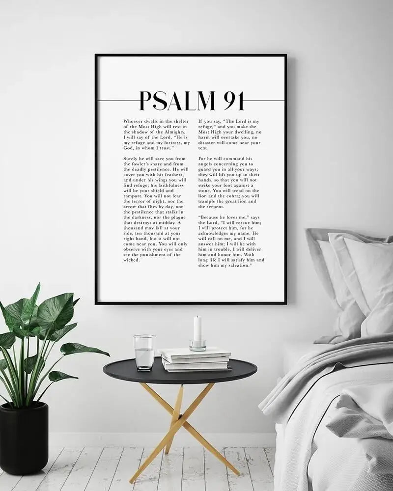 Christian Psalm Bible Verse Wall Art Print
