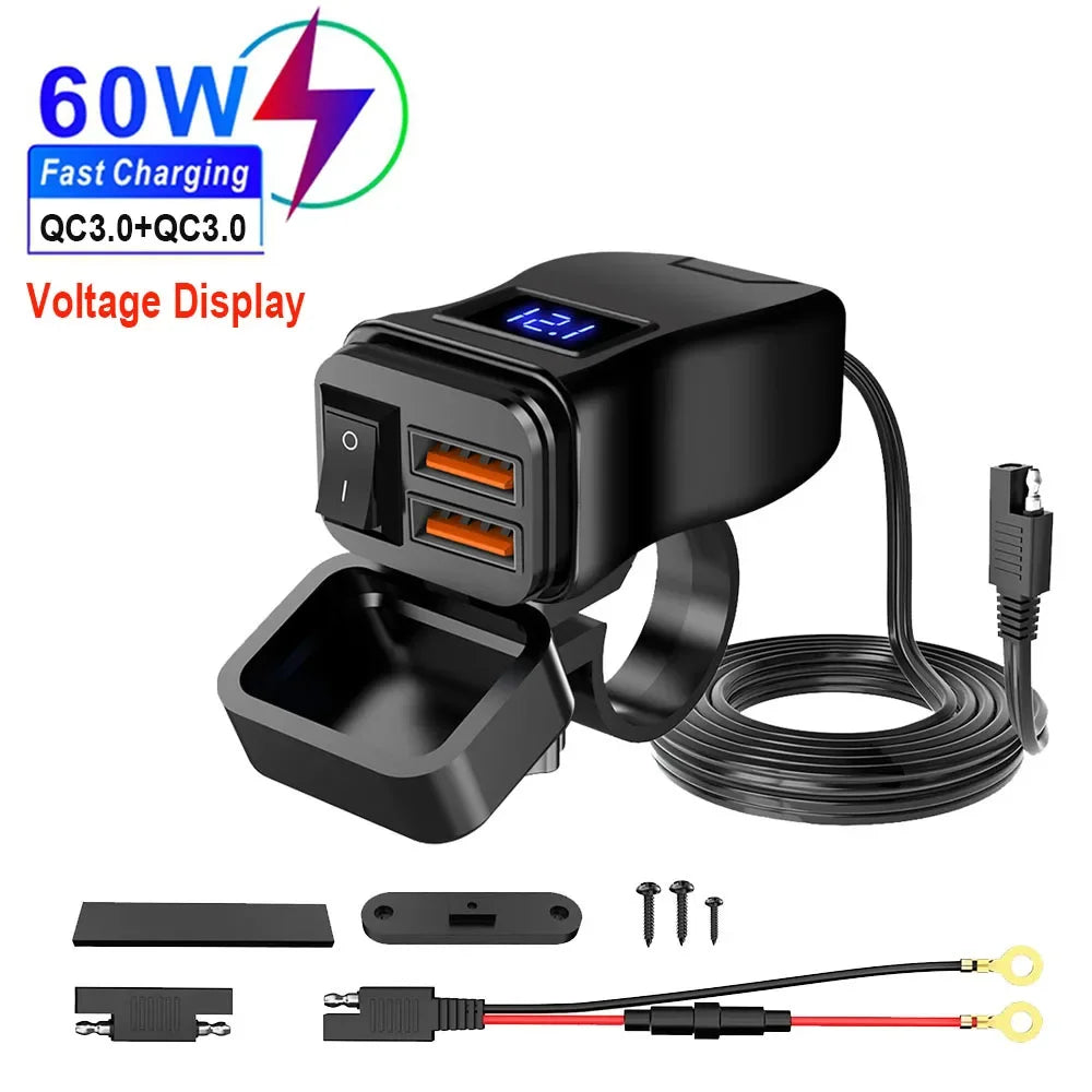 Motorcycle USB Fast Charger