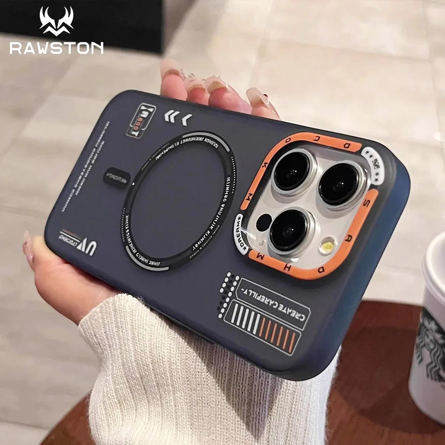 Luxury Magnetic Clear Phone Case for iPhone 17 Pro Max 16 12 13 14 15 Magsafe Wireless Charge Frosted Protector Macsafe Cover