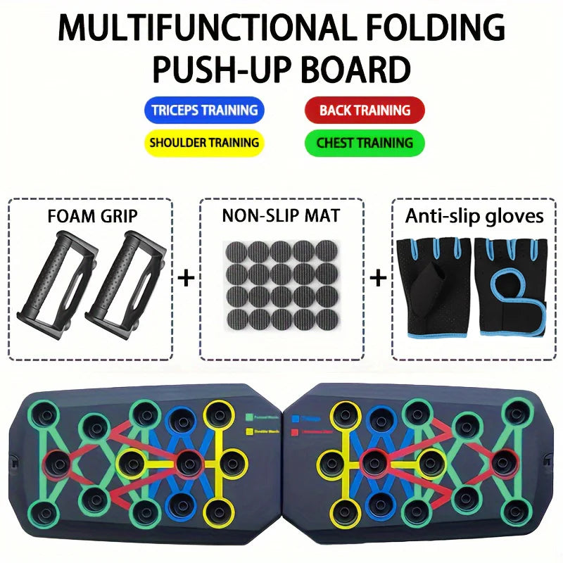 Multifunctional Color-Coded Push-Up Board Set