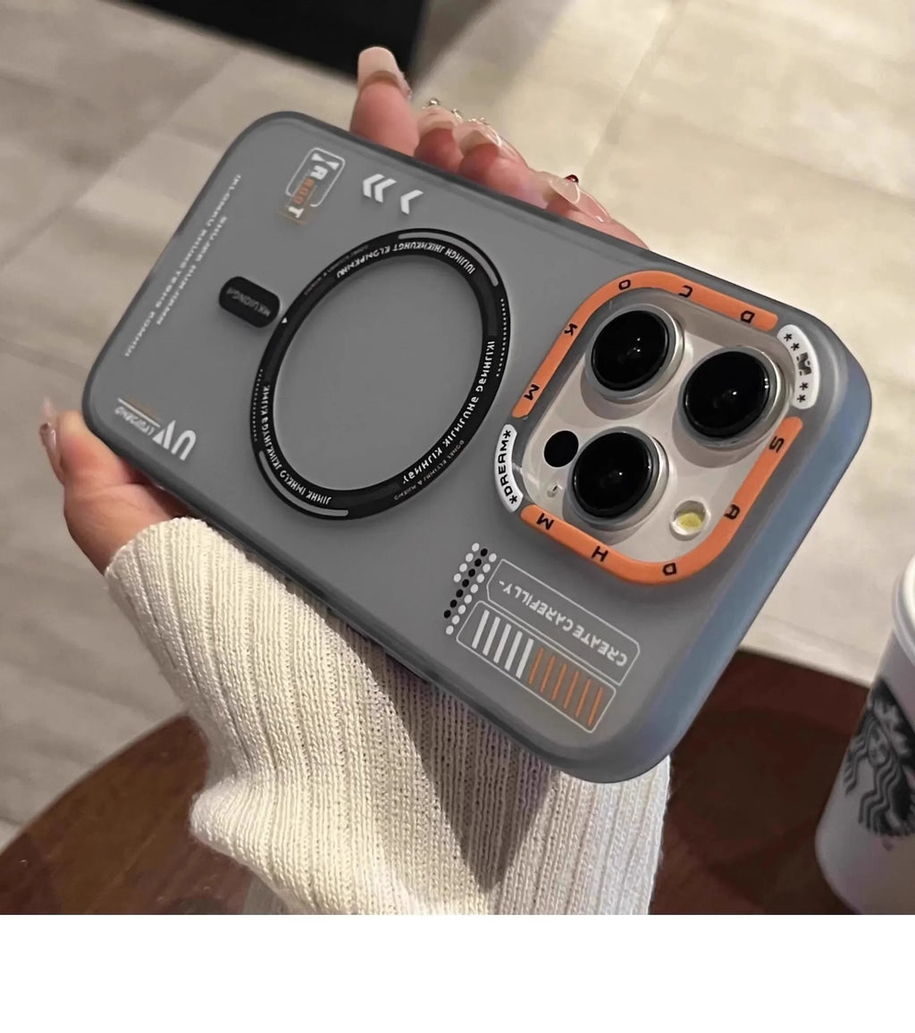 Luxury Magnetic Clear Phone Case for iPhone 17 Pro Max 16 12 13 14 15 Magsafe Wireless Charge Frosted Protector Macsafe Cover