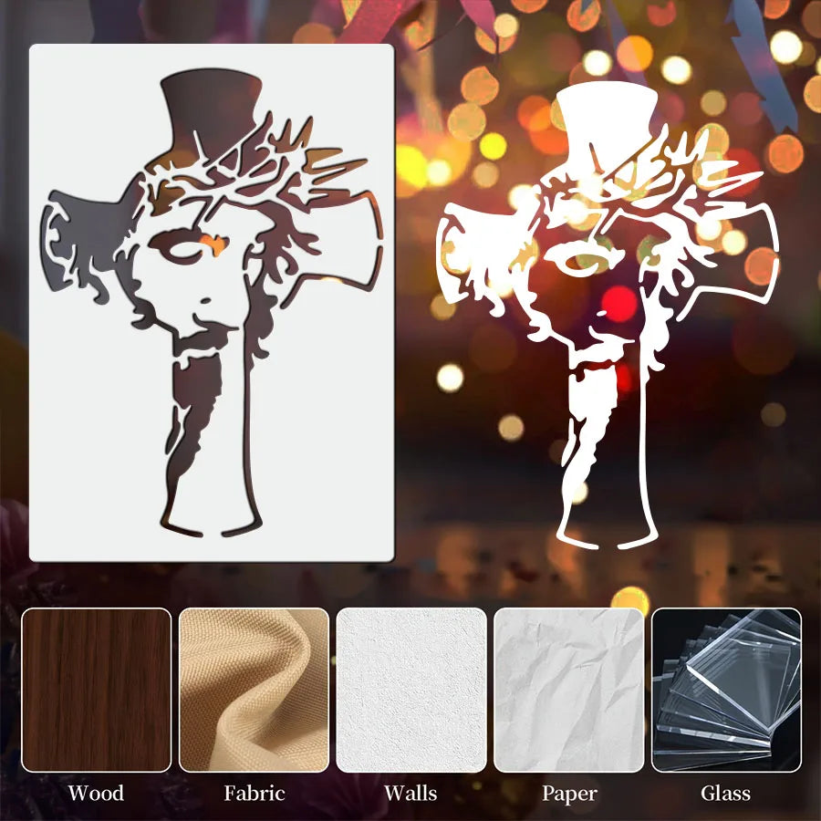 Jesus Cross Painting Template