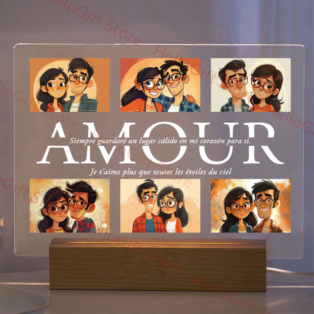 Custom Photo & Text Night Light