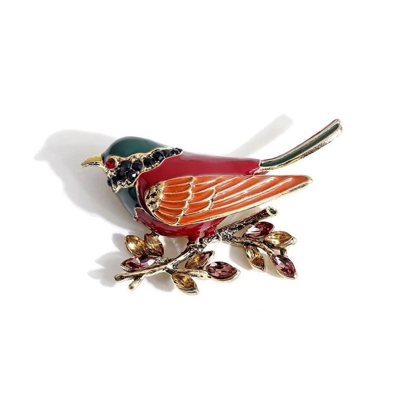 Multiple Colors Bird Brooch for Women For Coat Sweater Dress Suits Bags Magpie Birds Chic Rhinestone Jewelry Fashion Accessories