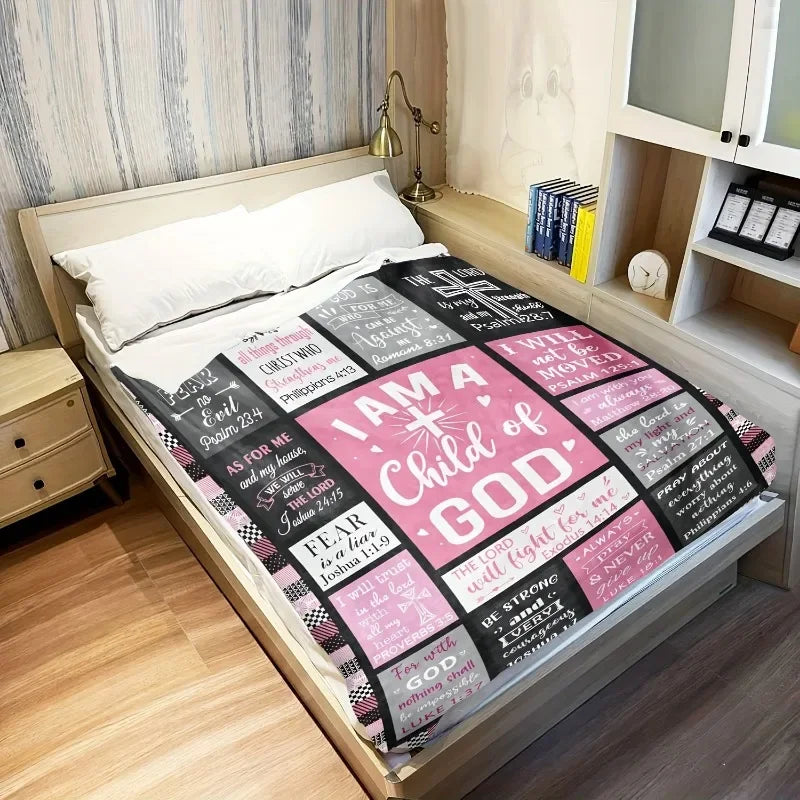 I Am a Child of God” Inspirational Blanket