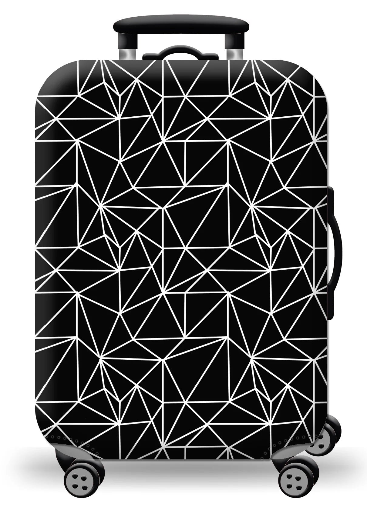 Thick Elastic World Map Luggage Cover