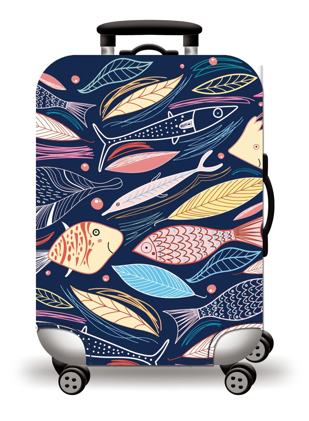 Thick Elastic World Map Luggage Cover