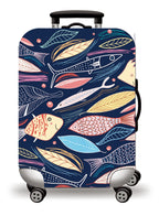 Thick Elastic World Map Luggage Cover