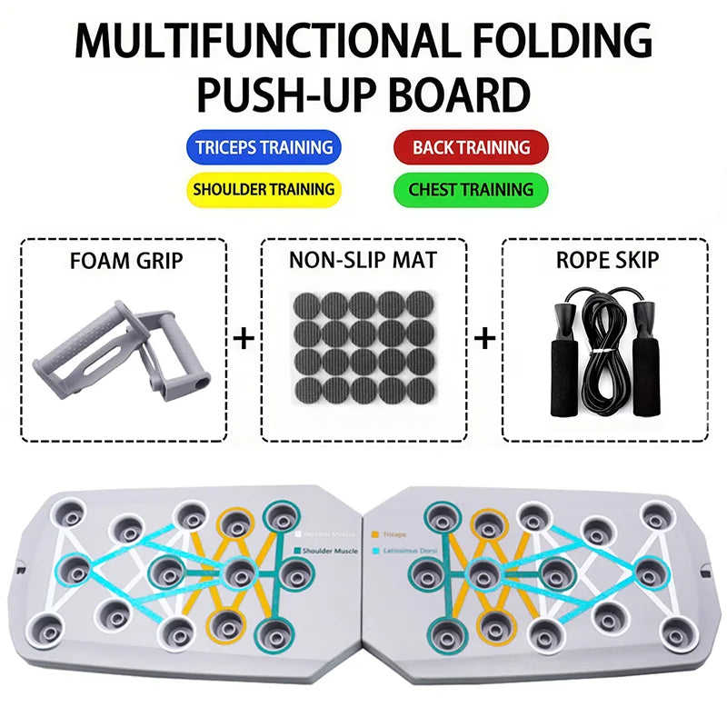 Multifunctional Color-Coded Push-Up Board Set