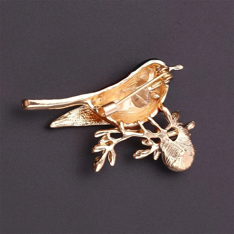 Multiple Colors Bird Brooch for Women For Coat Sweater Dress Suits Bags Magpie Birds Chic Rhinestone Jewelry Fashion Accessories