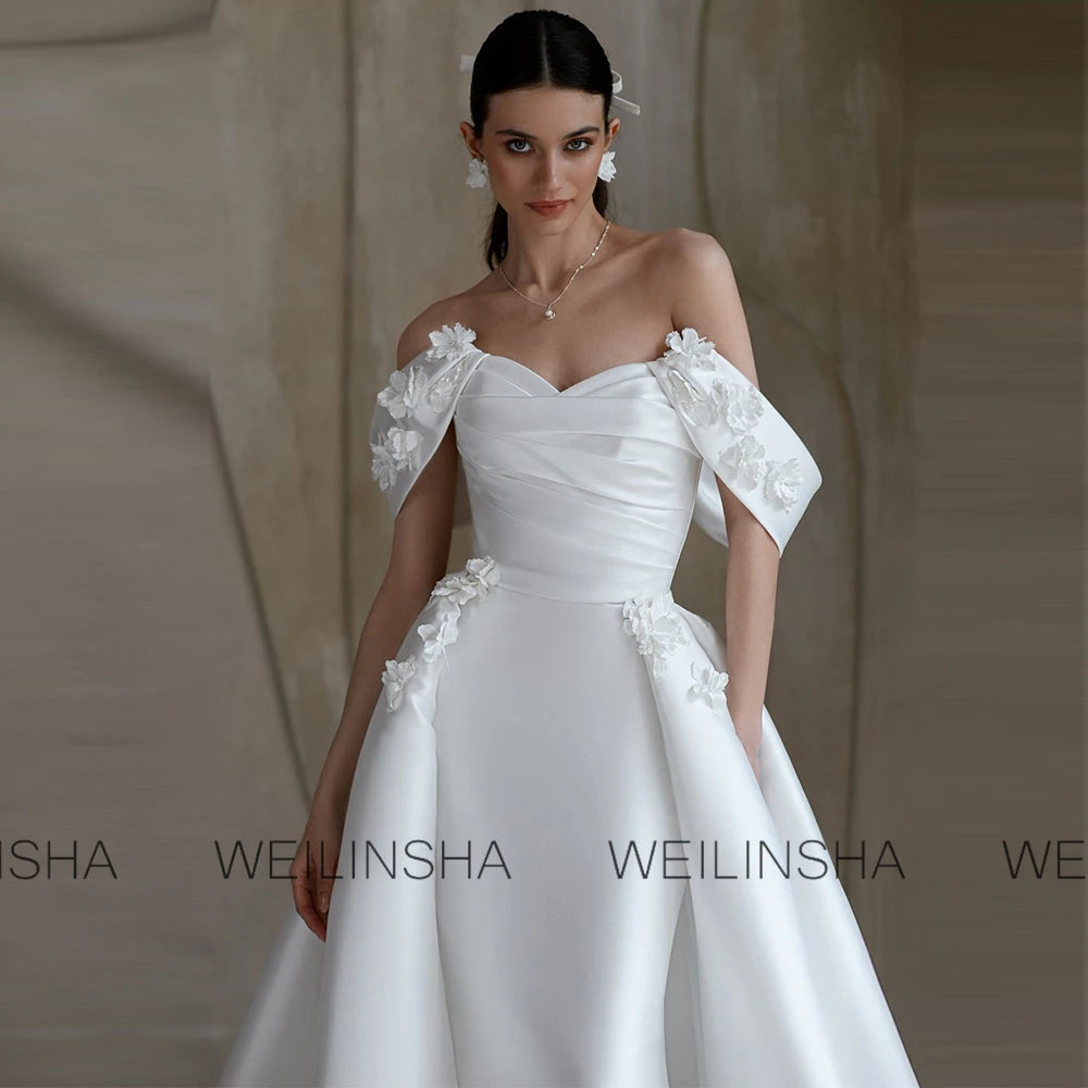 Modern Wedding Party Dresses Satin Mermaid/Trumpet Mother Of The Bride Dress White Off-The-Shoulder