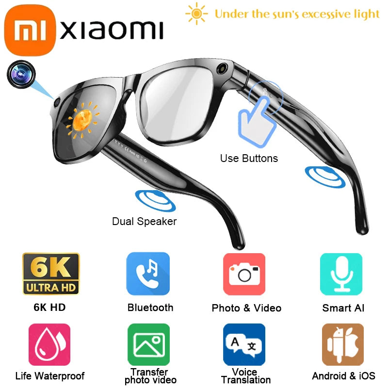 AI Smart Photochromic Glasses