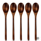 5-Piece Wooden Spoon & Fork Tableware Set