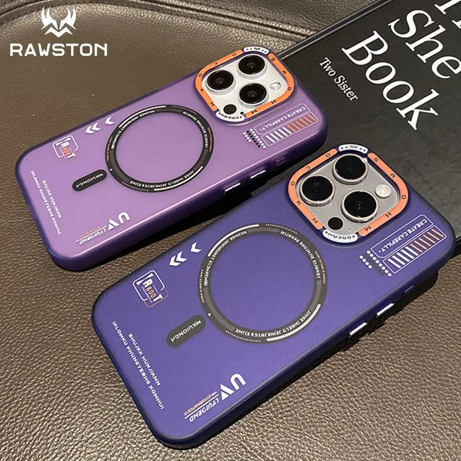 Luxury Magnetic Clear Phone Case for iPhone 17 Pro Max 16 12 13 14 15 Magsafe Wireless Charge Frosted Protector Macsafe Cover