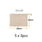 3pcs Reusable Cotton Mesh Produce Bags
