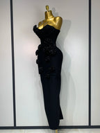 Women Sexy Strapless Florals Strapless Bodycon Bandage Dress Celebrity Elegant Festival Celebrate Evening Party Birthday Dresses