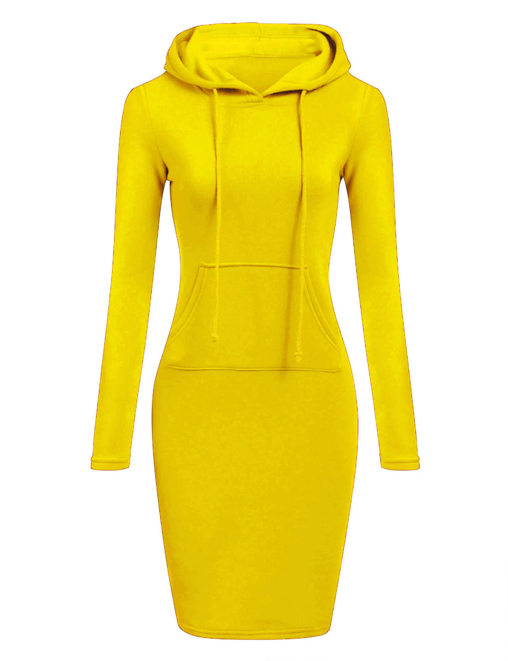 Brand New Women Sweatshirt Hooded Hoodies Long Sleeve Solid Sweatshirts Casual Sweatshirt Pullover Jumper Long Top Mini Dress