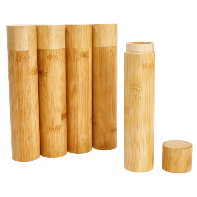 23cm Bamboo Toothbrush Tube & Tea Bottle