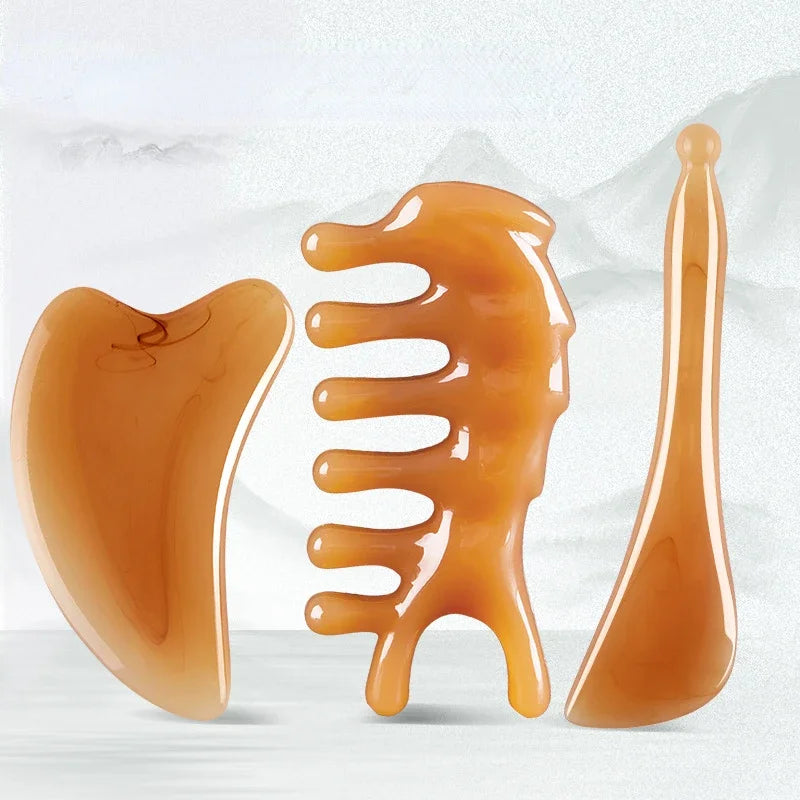 Face Lifting Guasha Resin Scraping Massage Tool