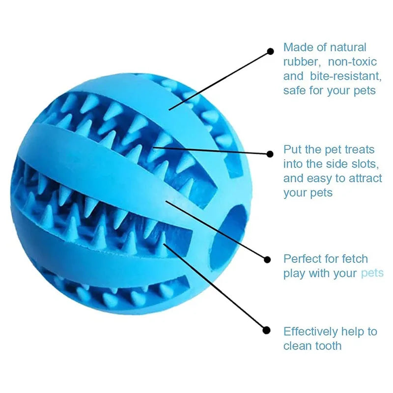 Interactive Chewing Rubber Ball Toy For Pets