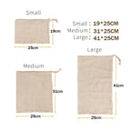 3pcs Reusable Cotton Mesh Produce Bags