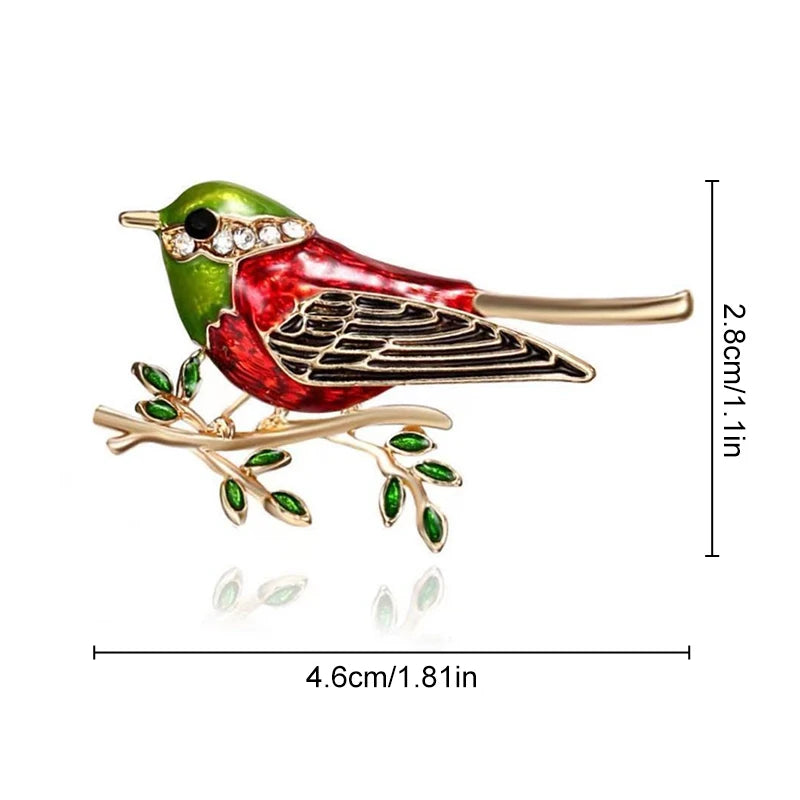 Multiple Colors Bird Brooch for Women For Coat Sweater Dress Suits Bags Magpie Birds Chic Rhinestone Jewelry Fashion Accessories