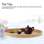 Round Solid Wood Food & Tea Serving Tray