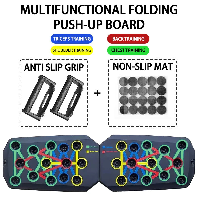 Multifunctional Color-Coded Push-Up Board Set