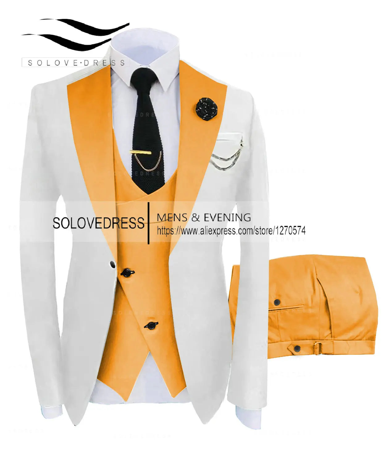 (Jacket + Vest + Pants) Suits for Men Casual Business Suit High-End Social Formal Suit 3 Pcs Set Groom Wedding Men